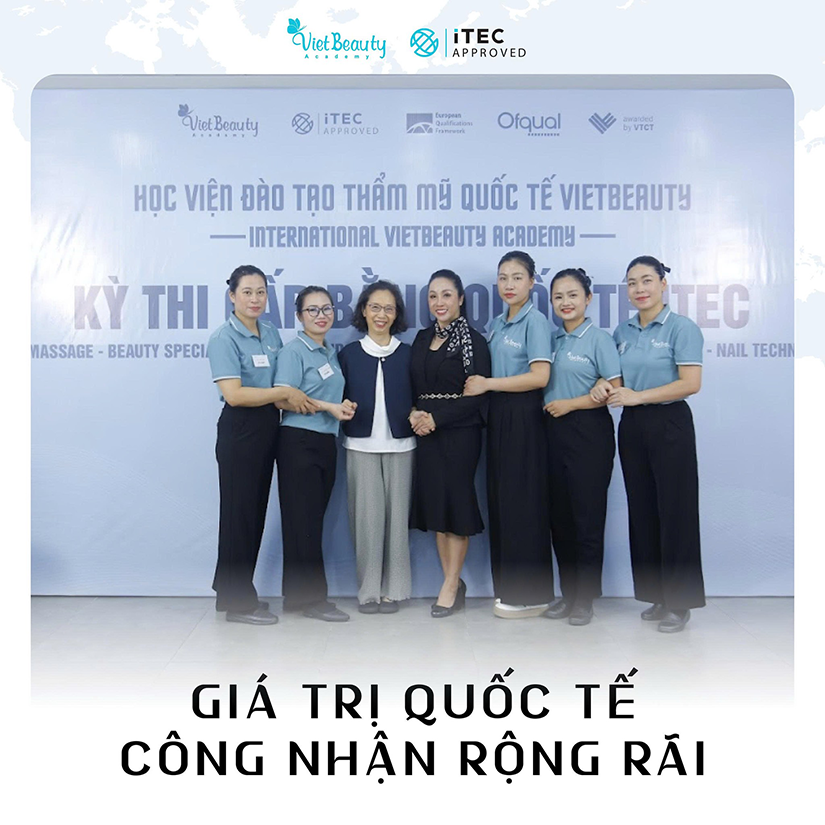 Giá trị bằng quốc tế iTEC Vương Quốc Anh nghề làm đẹp và cssk | VietBeauty Academy